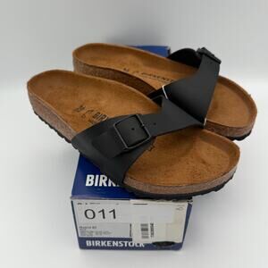 Birkenstock Womens Madrid BS Sandal Buckle Slip-On Black Size USL5 EU36